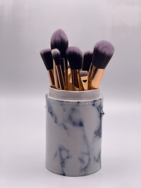 10 Piece Marble Brush Set