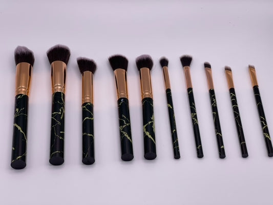 10 Piece Marble Brush Set